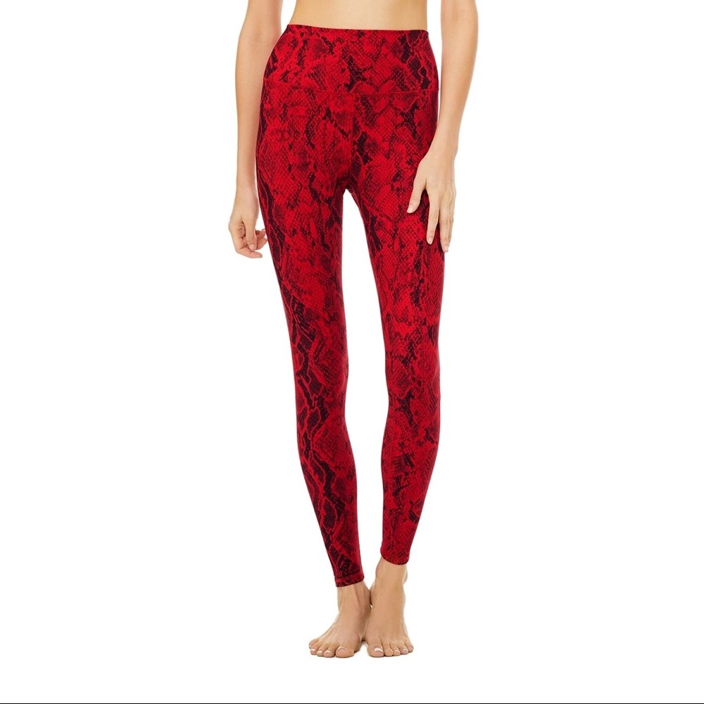 NWT - Alo Yoga High-Waist Snakeskin Vapor Legging - Picture 1 of 11